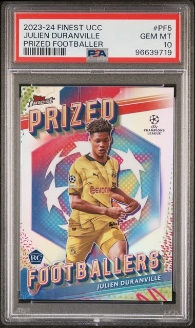 PSA 10 - Julien Duranville 2023-24 PF5 Topps Prized Footballer