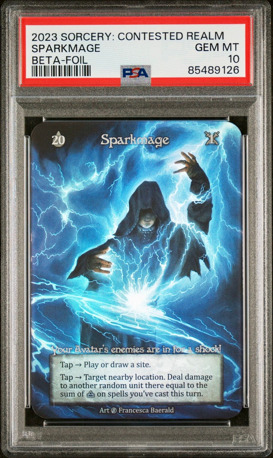 PSA 10 - Sparkmage Avatar (Exceptional Foil) Beta - Sorcery