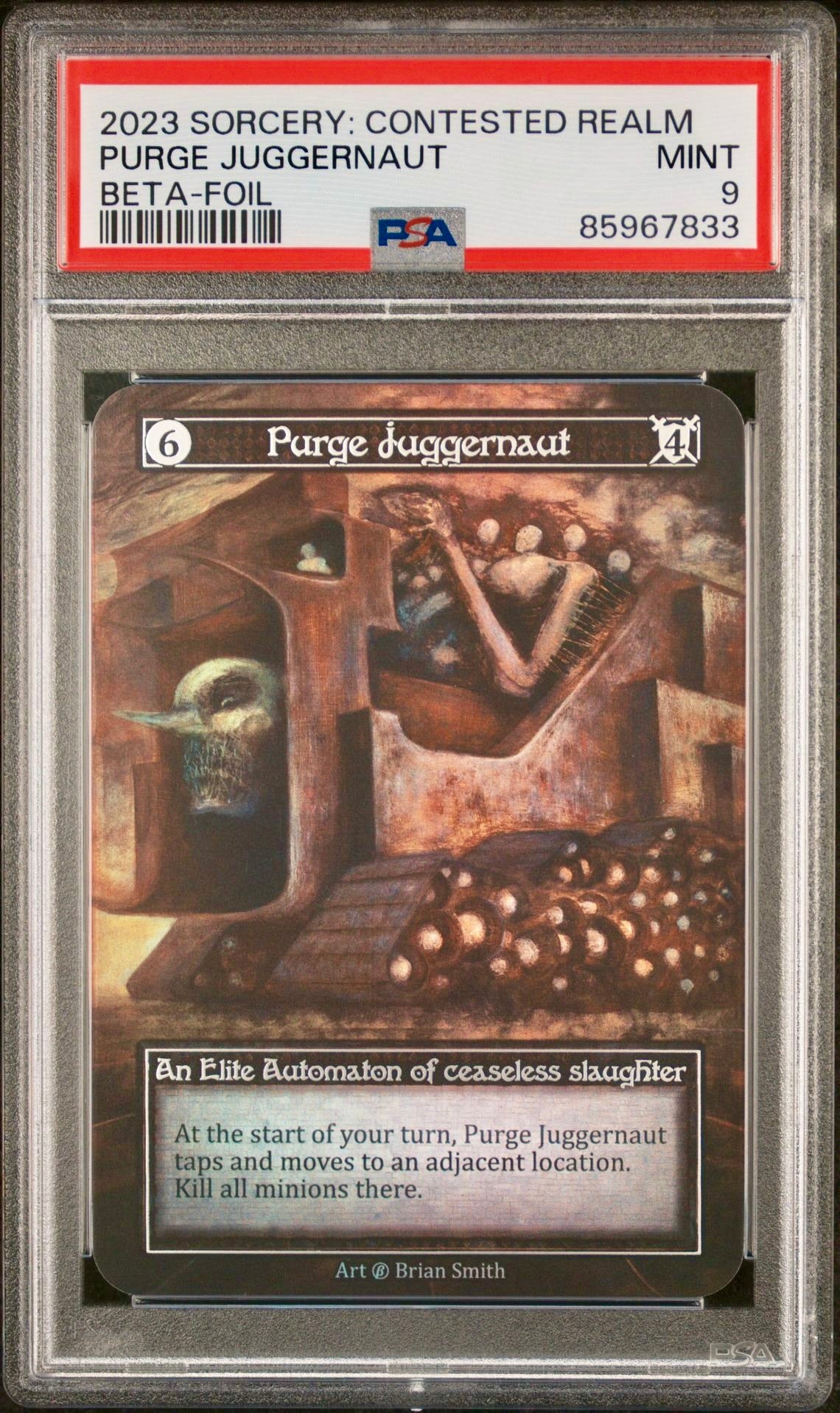 PSA 9 - Purge Juggernaut (Elite Foil) Beta - Sorcery