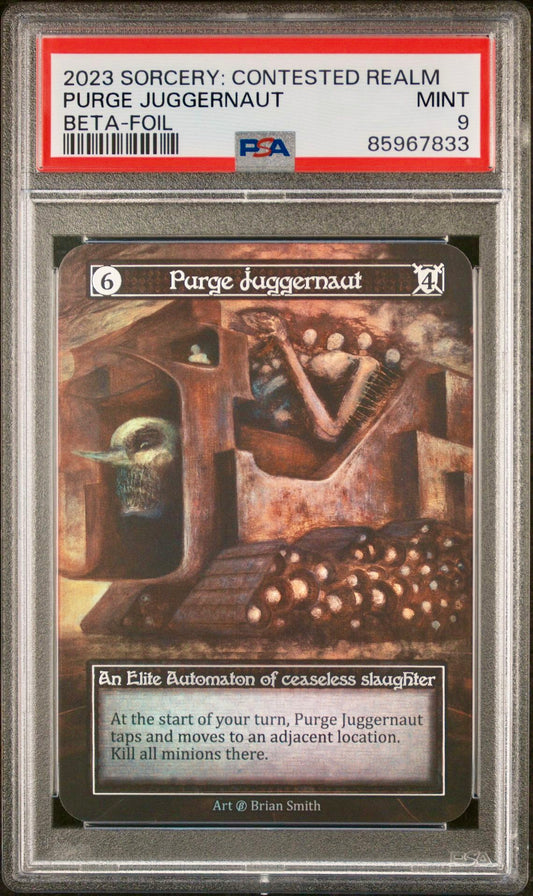 PSA 9 - Purge Juggernaut (Elite Foil) Beta - Sorcery