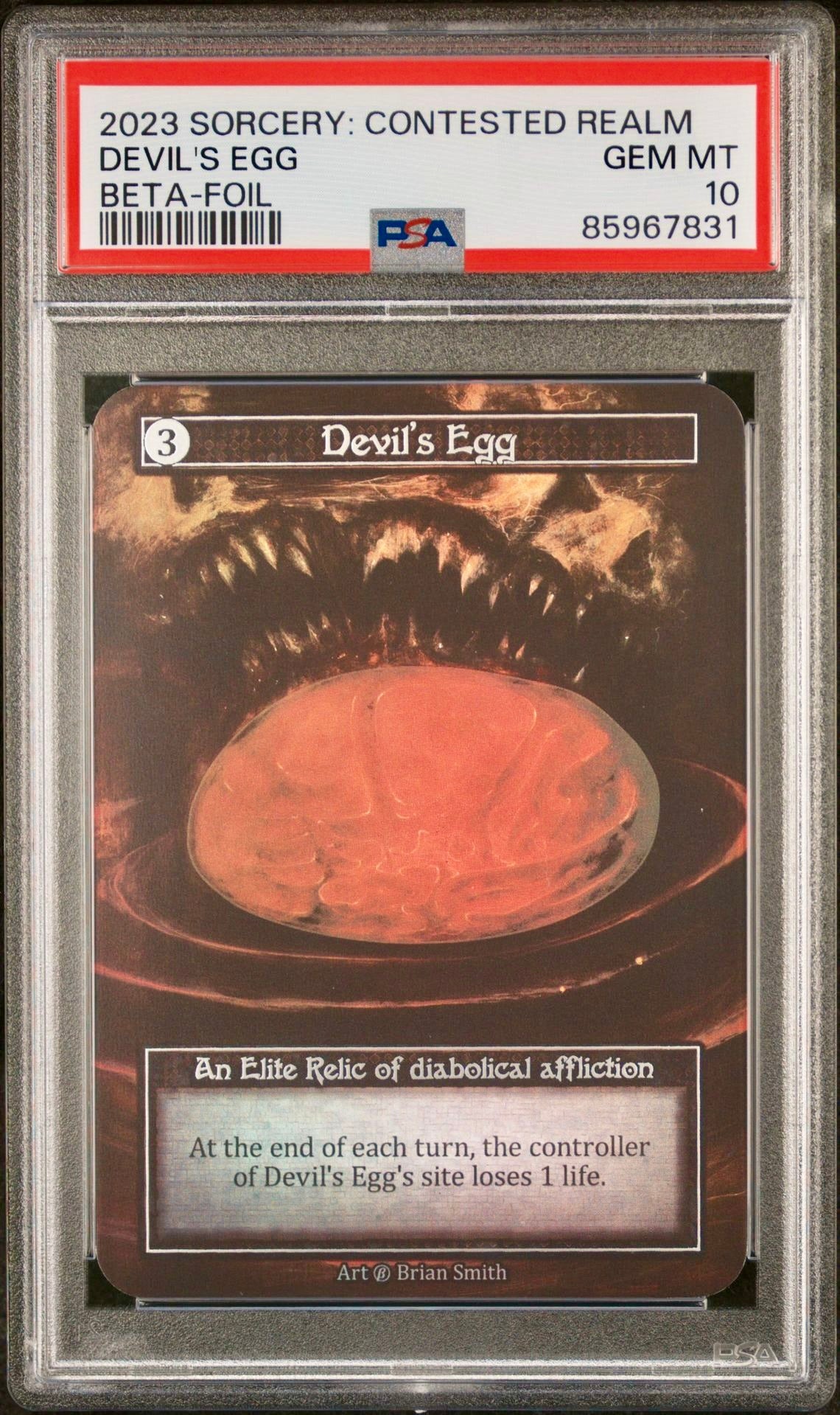 PSA 10 - Devil’s Egg (Elite Foil) Beta - Sorcery