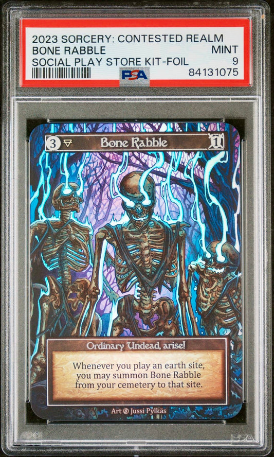 PSA 9 - Bone Rabble (Ordinary Foil) Social Play Store Kit - Sorcery