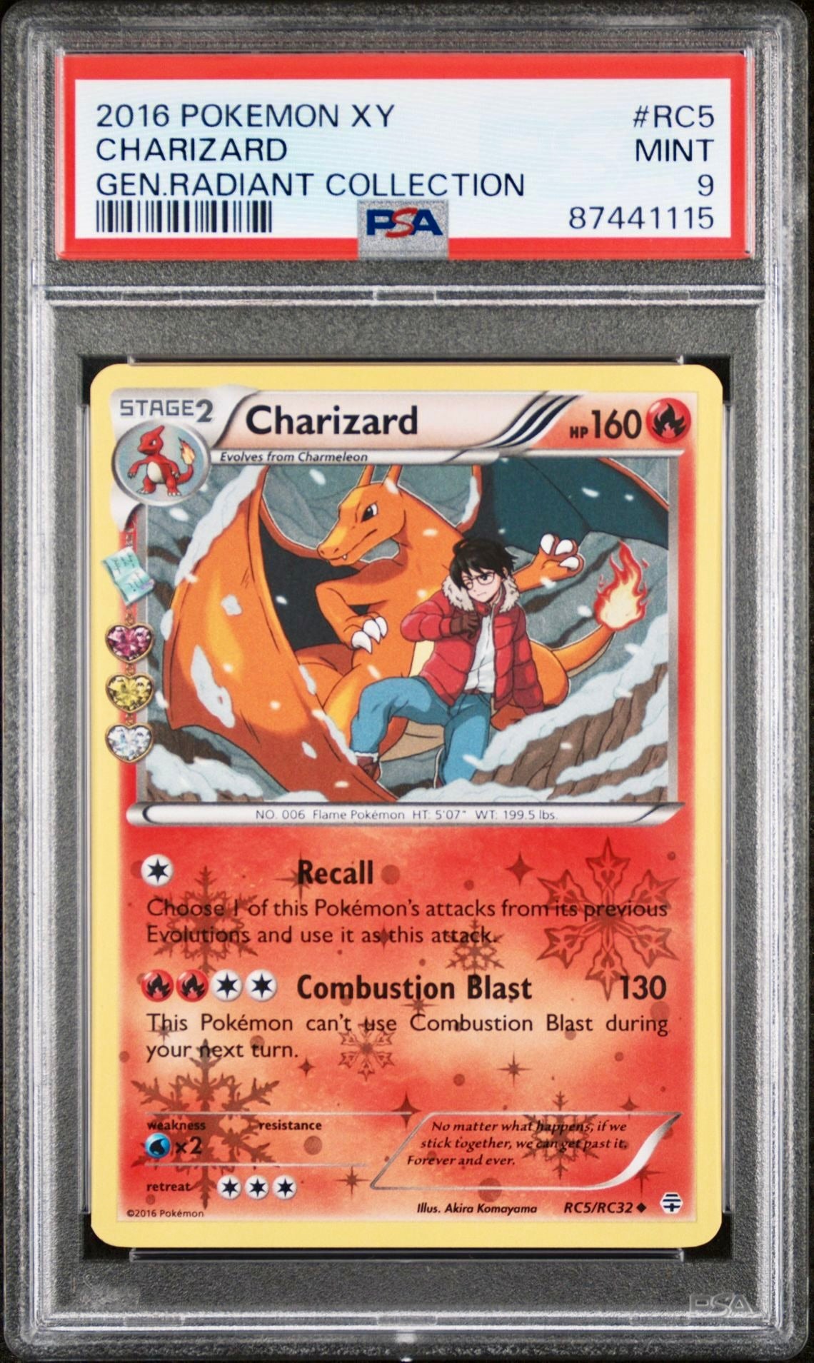 PSA 9 - Charizard RC5/RC32 XY Generations Radiant Collection - Pokemon