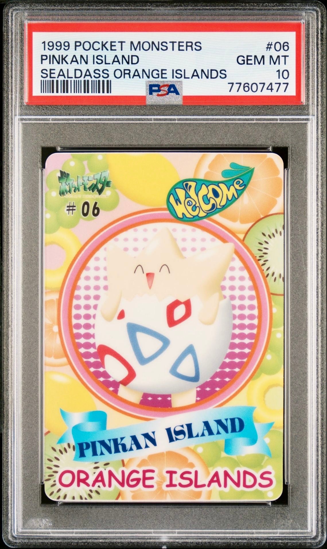 PSA 10 - Pinkan Island Togepi #06 1999 Sealdass Orange Islands - Pokemon