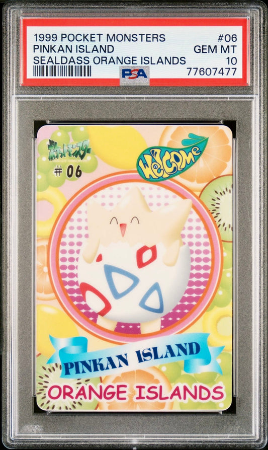 PSA 10 - Pinkan Island Togepi #06 1999 Sealdass Orange Islands - Pokemon