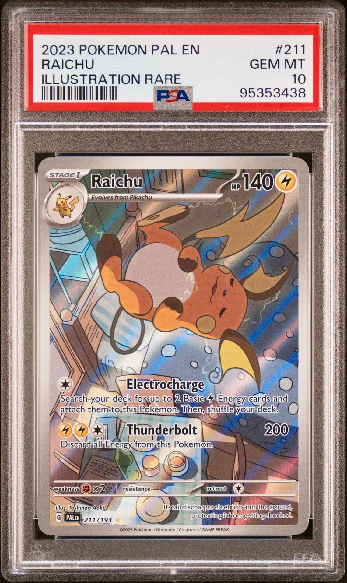 PSA 10 - Raichu Illustration Rare 211/193 SV Paldea Evolved - Pokemon