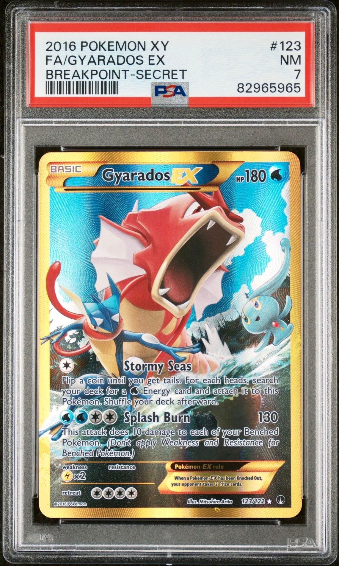 PSA 7 - Gyarados EX 123/122 XY BREAKpoint - Pokemon