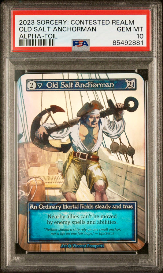 PSA 10 - Old Salt Anchorman (Ordinary Foil) Alpha - Sorcery