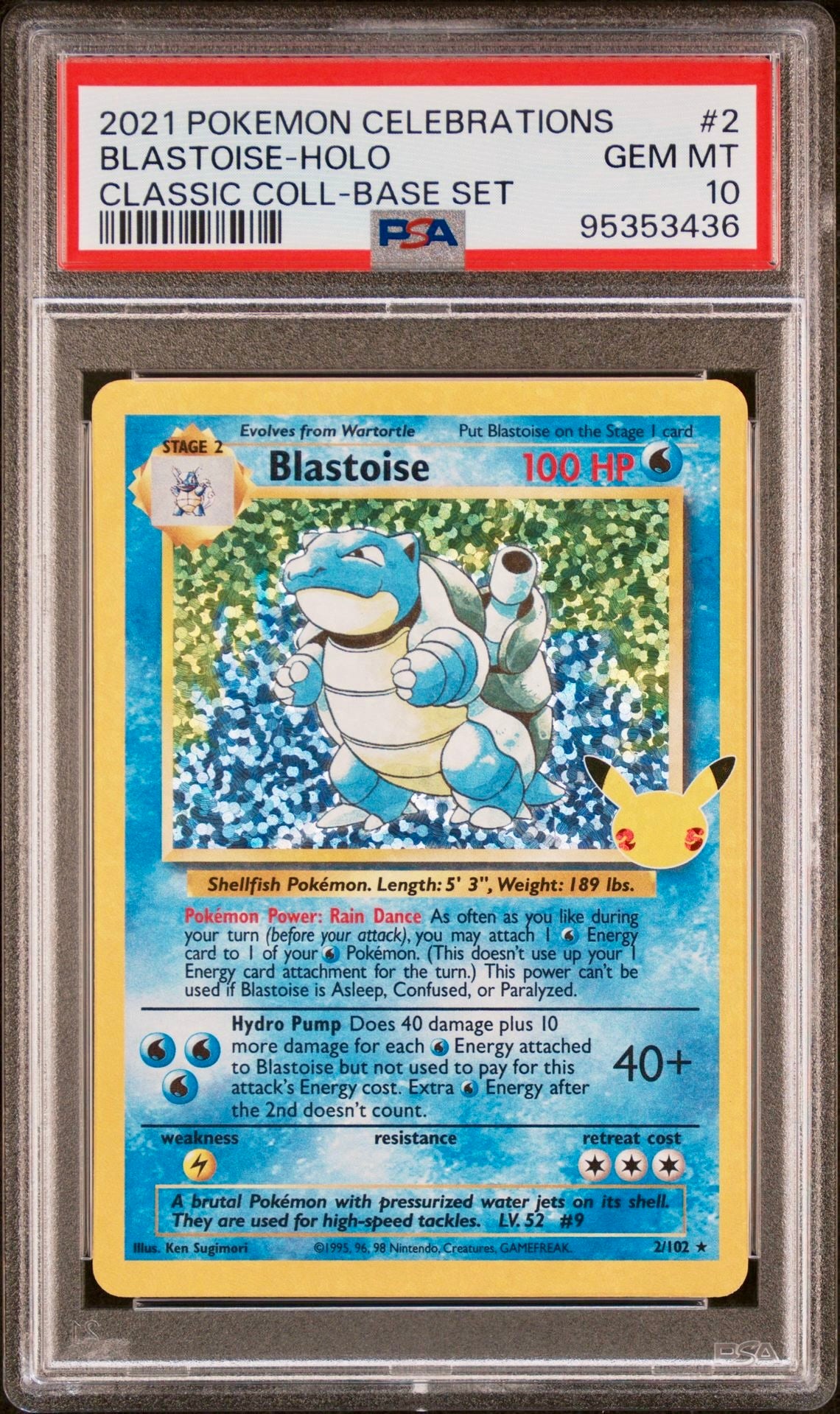 PSA 10 - Sequential Charizard Blastoise Venusaur SWSH Celebrations - Pokemon