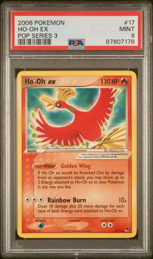 PSA 9 - Ho-Oh ex 17/17 POP Series 3 - Pokemon