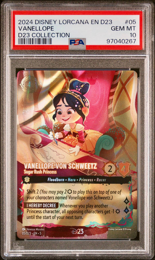 PSA 10 - Vanellope Von Schweetz 05/D23 Collection Promo - Disney Lorcana