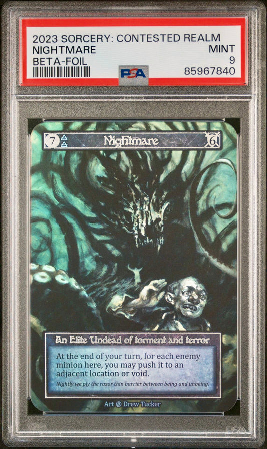 PSA 9 - Nightmare (Elite Foil) Beta - Sorcery