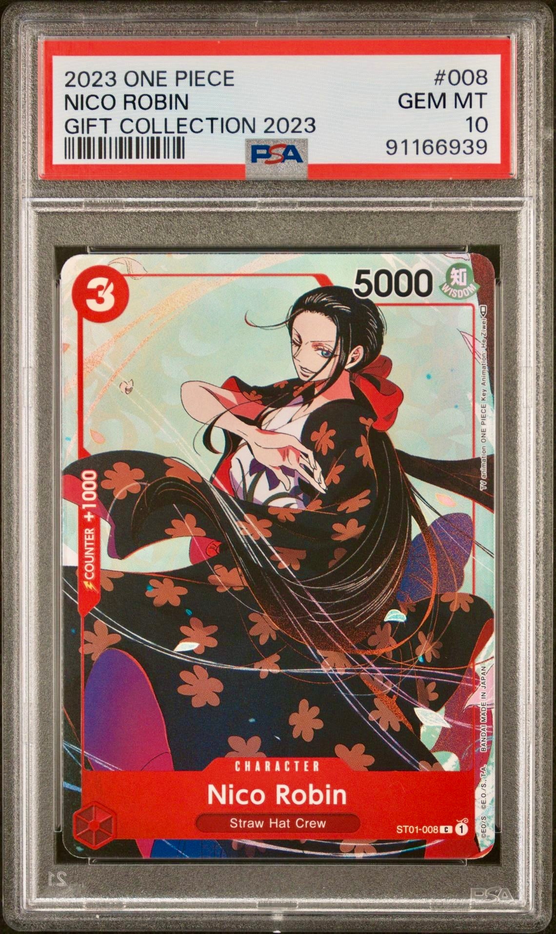 PSA 10 - Nico Robin ST01-008 Gift Collection 2023 - One Piece