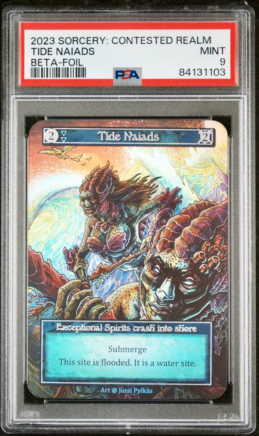 PSA 9 - Tide Naiads (Exceptional Foil) Beta - Sorcery