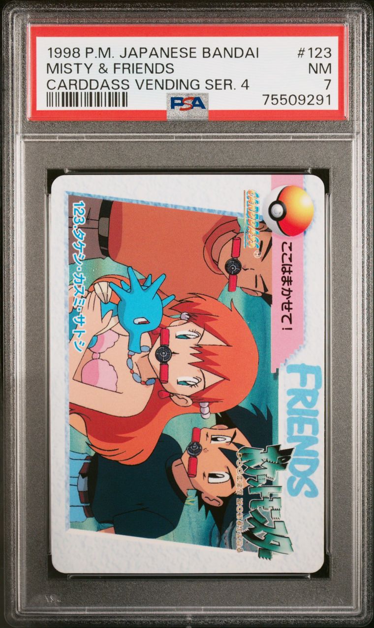 PSA 7 - Misty & Friends #123 1998 Bandai Carddass Vending Series 4 - Pokemon