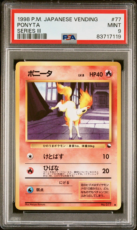 PSA 9 - Ponyta #77 Japanese Vending Series 3 - Pokemon