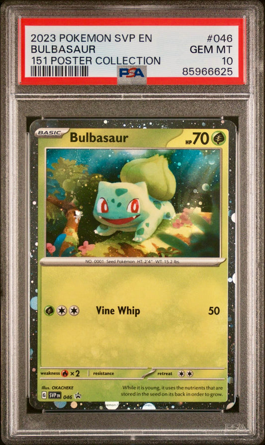 PSA 10 - Bulbasaur Holo SVP046 151 Poster Collection - Pokemon