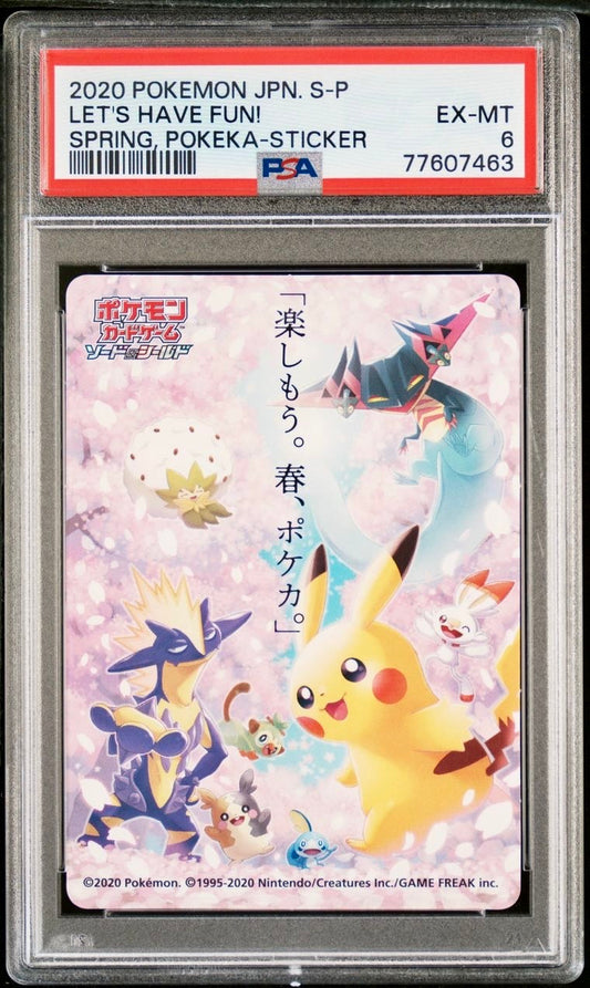 PSA 6 - Let’s Have Fun! 2020 Spring Pokeka Sticker - Pokemon