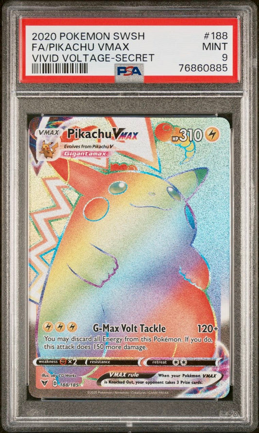 PSA 9 - Pikachu VMAX 188/185 SWSH Vivid Voltage - Pokemon