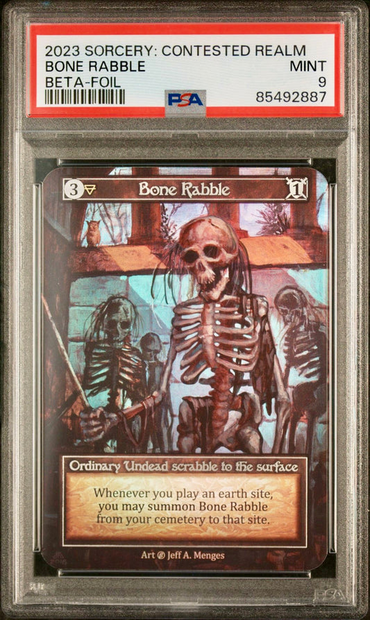 PSA 9 - Bone Rabble (Ordinary Foil) Beta - Sorcery