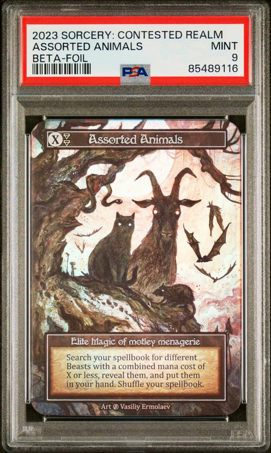 PSA 9 - Assorted Animals (Elite Foil) Beta - Sorcery