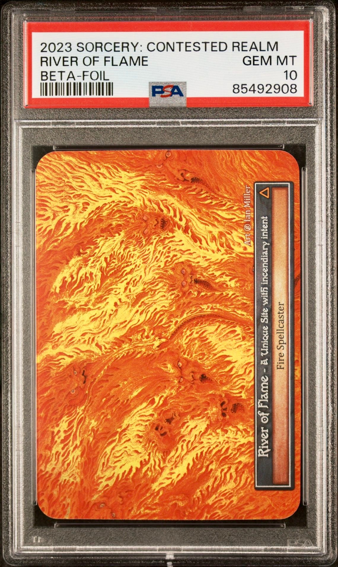 PSA 10 - River of Flame (Unique Foil) Beta - Sorcery