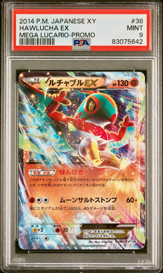 PSA 9 - Hawlucha EX 038/XY-P Mega Lucario Promo - Pokemon