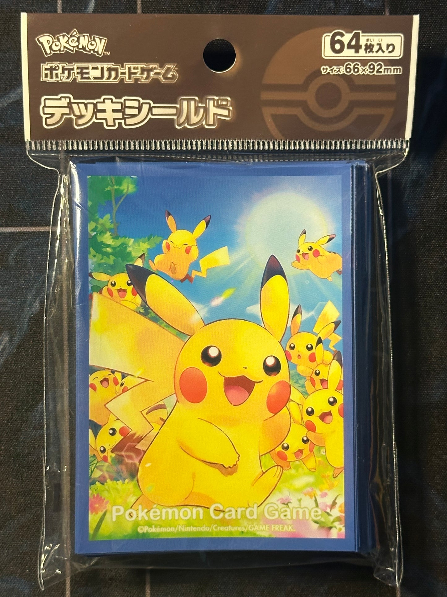 Pokemon Center Japan Exclusive Pikachu Gathering 64 Sleeves SEALED - Accessories