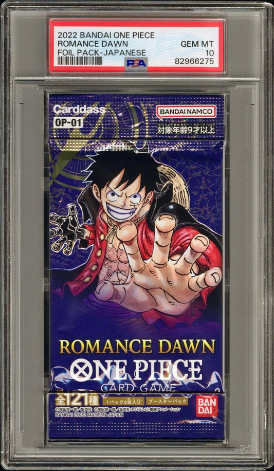 PSA 10 - OP01 Romance Dawn Japanese Foil Pack - One Piece