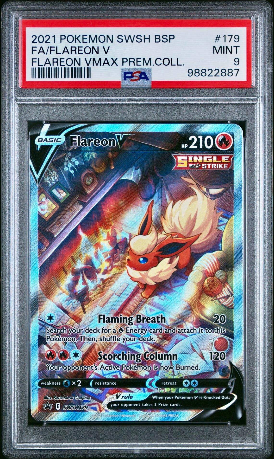 PSA 9 - Flareon V SWSH179 Premium Collection - Pokemon