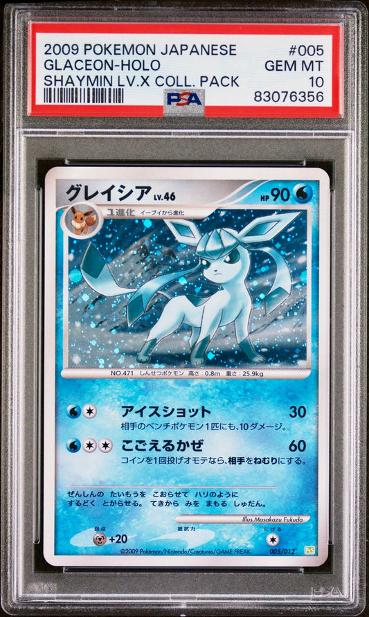 PSA 10 - Glaceon Holo 005/012 PtS Shaymin Lv.X Collection Pack - Pokemon