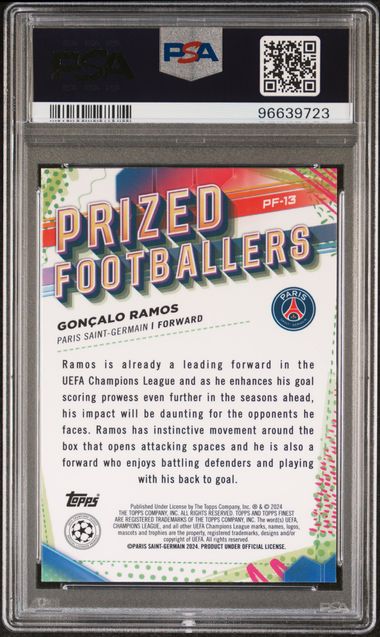 PSA 10 - Goncalo Ramos 2023-24 PF13 Topps Prized Footballer - Football