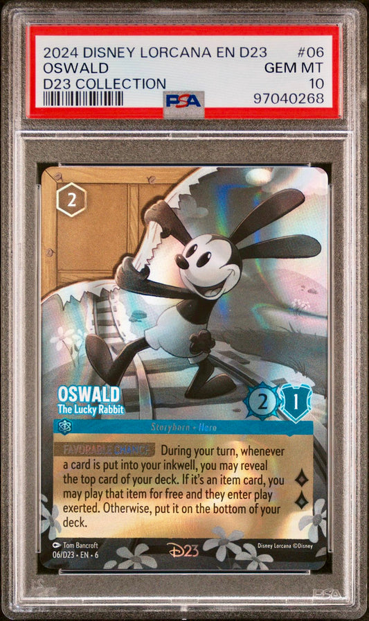 PSA 10 - Oswald 06/D23 Collection Promo - Disney Lorcana