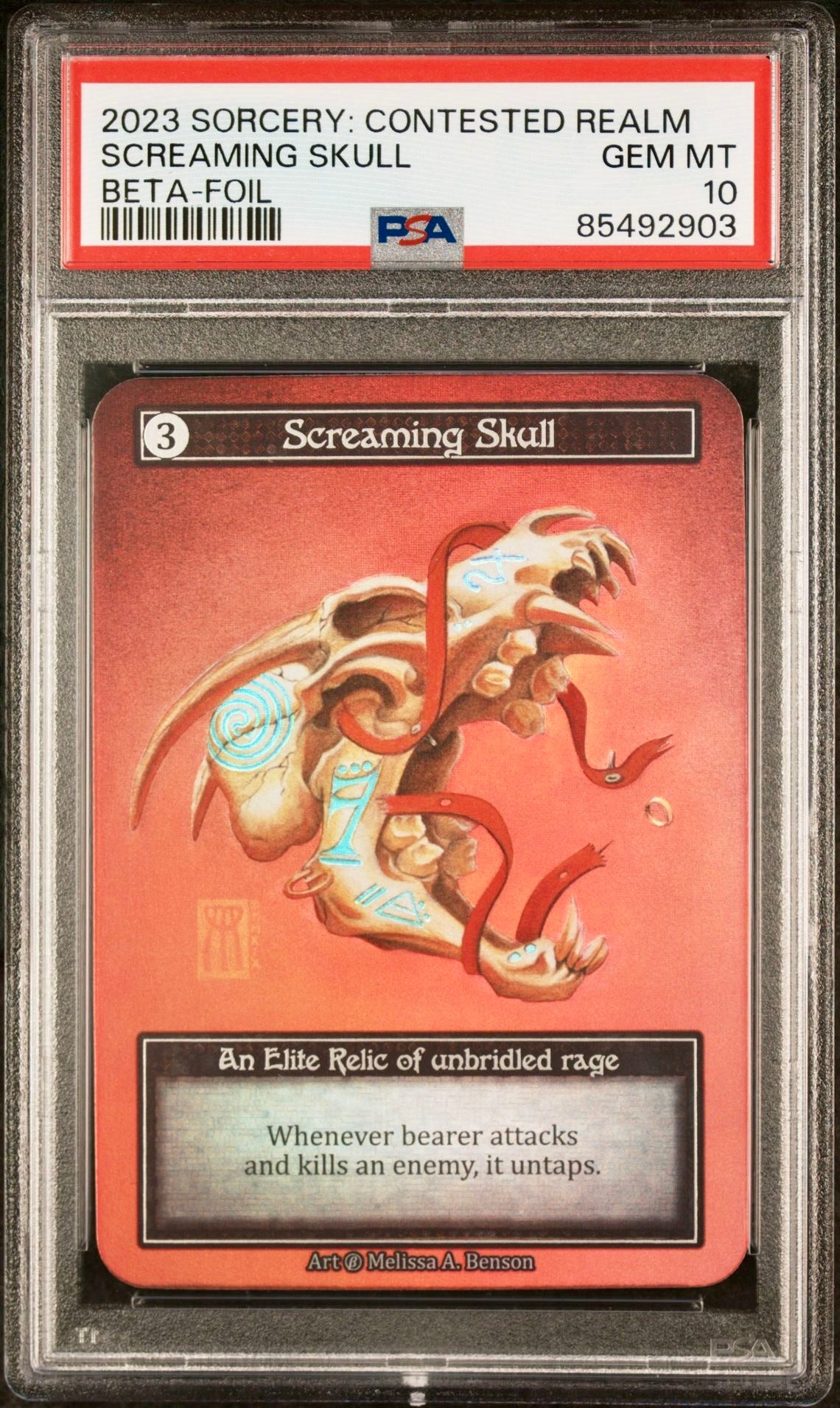 PSA 10 - Screaming Skull (Elite Foil) Beta - Sorcery