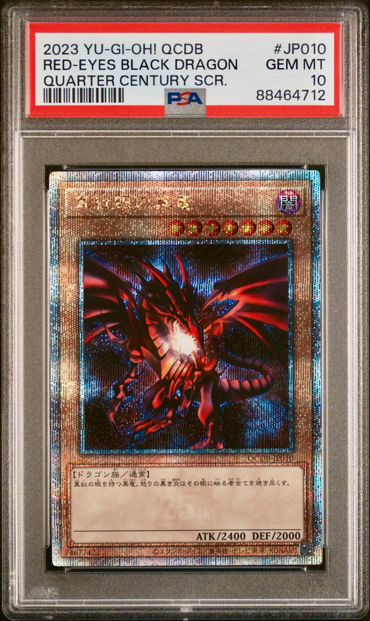 PSA 10 - Red-Eyes Black Dragon Quarter Century Rare QCDB-JP010 - Yu-Gi-Oh!