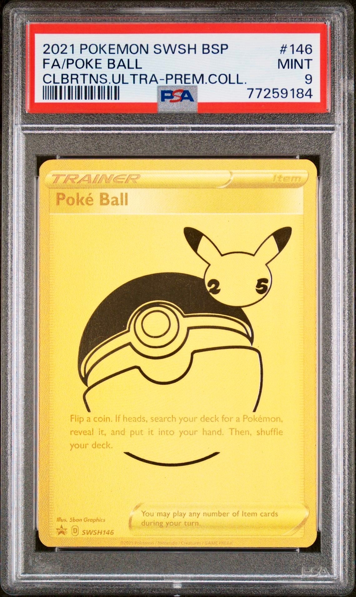 PSA 9 - Poke Ball SWSH146 Celebrations Ultra Premium Collection - Pokemon