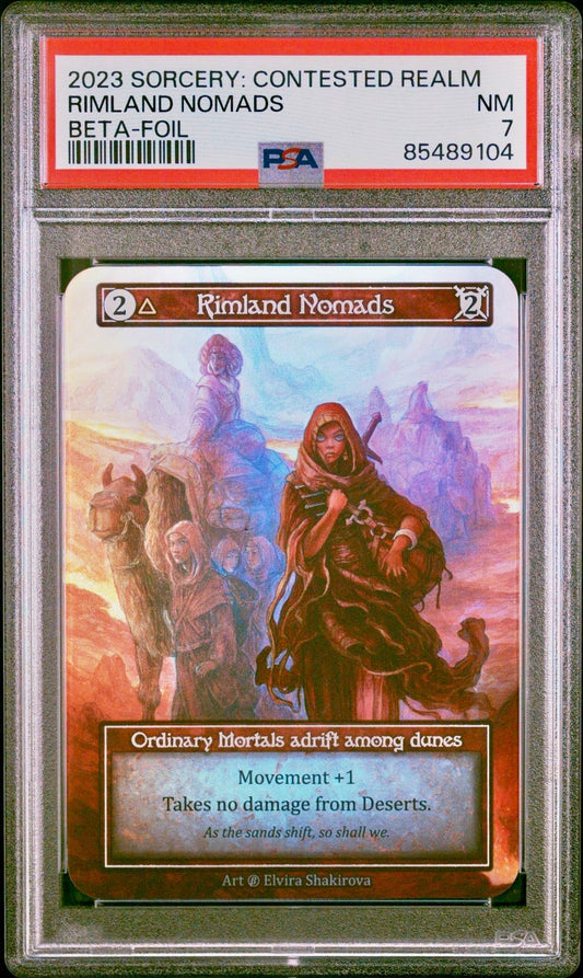 PSA 7 - Rimland Nomads (Ordinary Foil) Beta - Sorcery