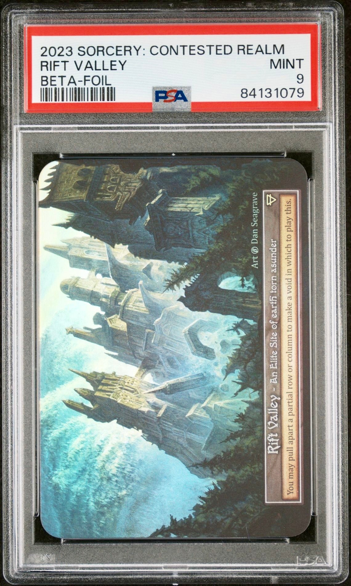 PSA 9 - Rift Valley (Elite Foil) Beta - Sorcery