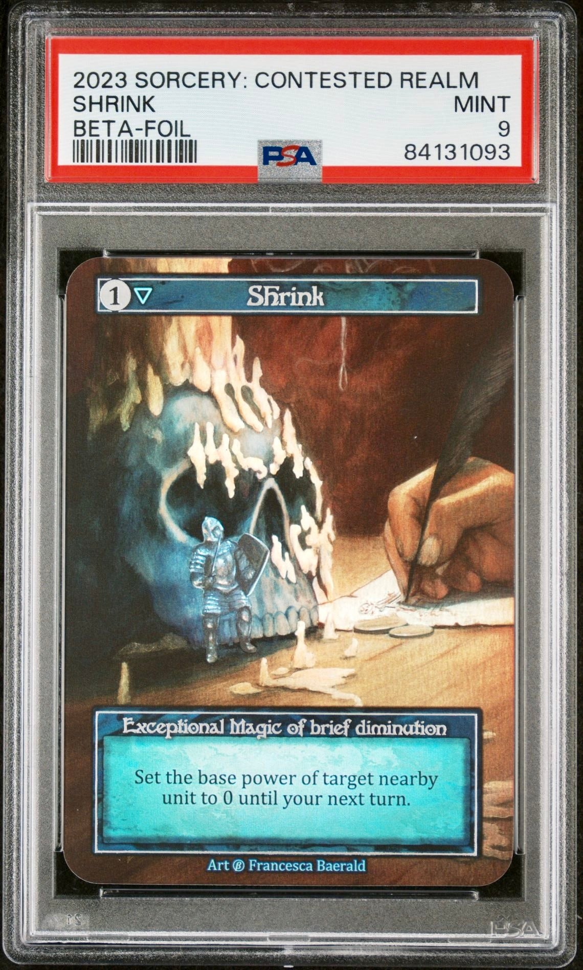 PSA 9 - Shrink (Exceptional Foil) Beta - Sorcery