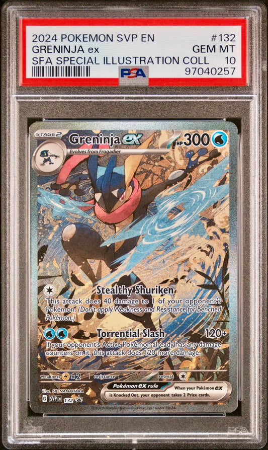 PSA 10 - Greninja ex SVP132 Shrouded Fable Box Promo - Pokemon