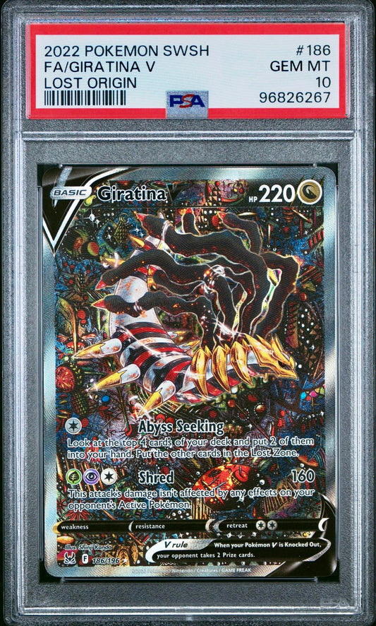 PSA 10 - Giratina V 186/196 SWSH Lost Origin - Pokemon