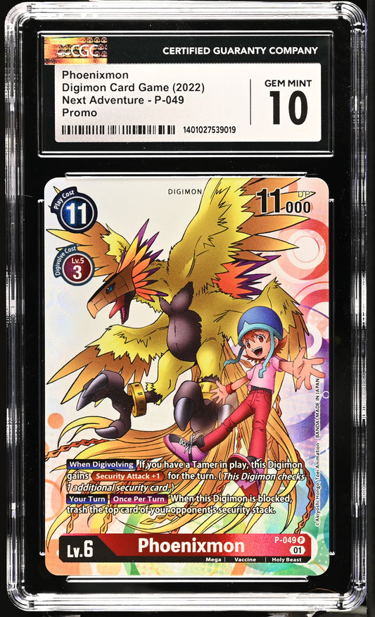 CGC 10 - Phoenixmon P-049 Promo Next Adventure - Digimon