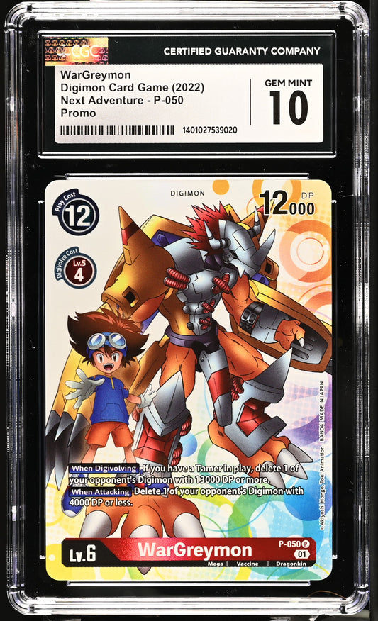 CGC 10 - WarGreymon P-050 Promo Next Adventure - Digimon