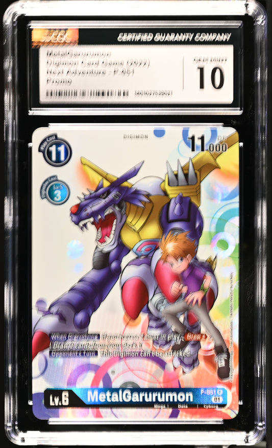 CGC 10 - MetalGarurumon P-051 Promo Next Adventure - Digimon