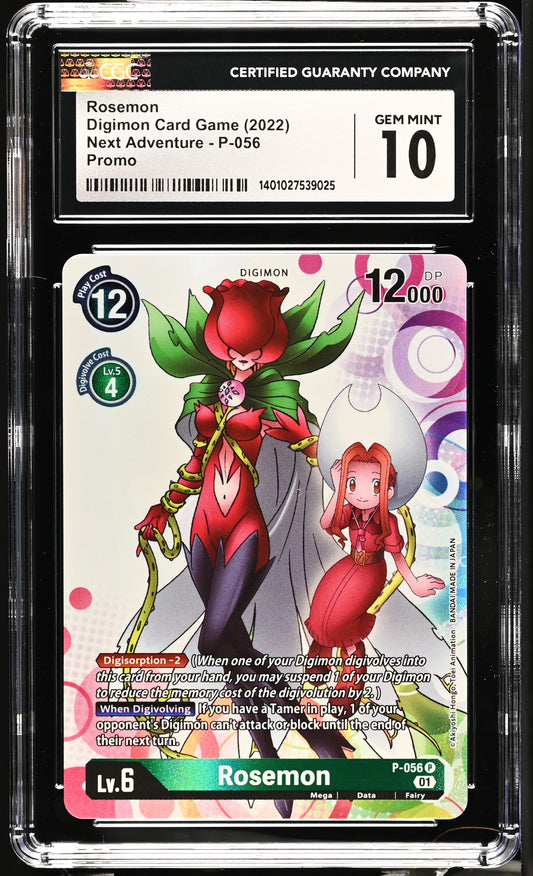 CGC 10 - Rosemon P-056 Promo Next Adventure - Digimon