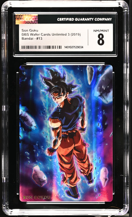 CGC 8 - Son Goku #13 Wafer Cards Unlimited 3 - DBS