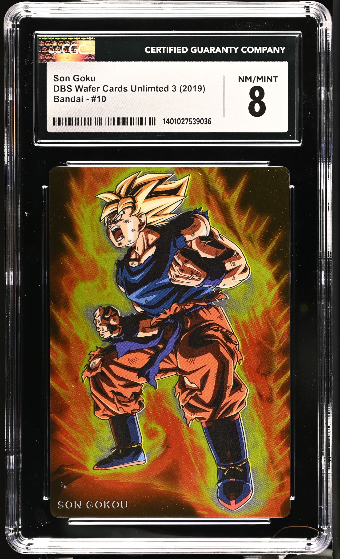 CGC 8 - Son Goku #10 Wafer Cards Unlimited 3 - DBS