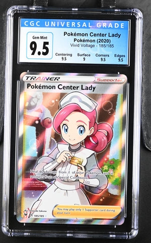 PSA 10 - Pokemon Center Lady 185/185 Vivid Voltage - Pokemon