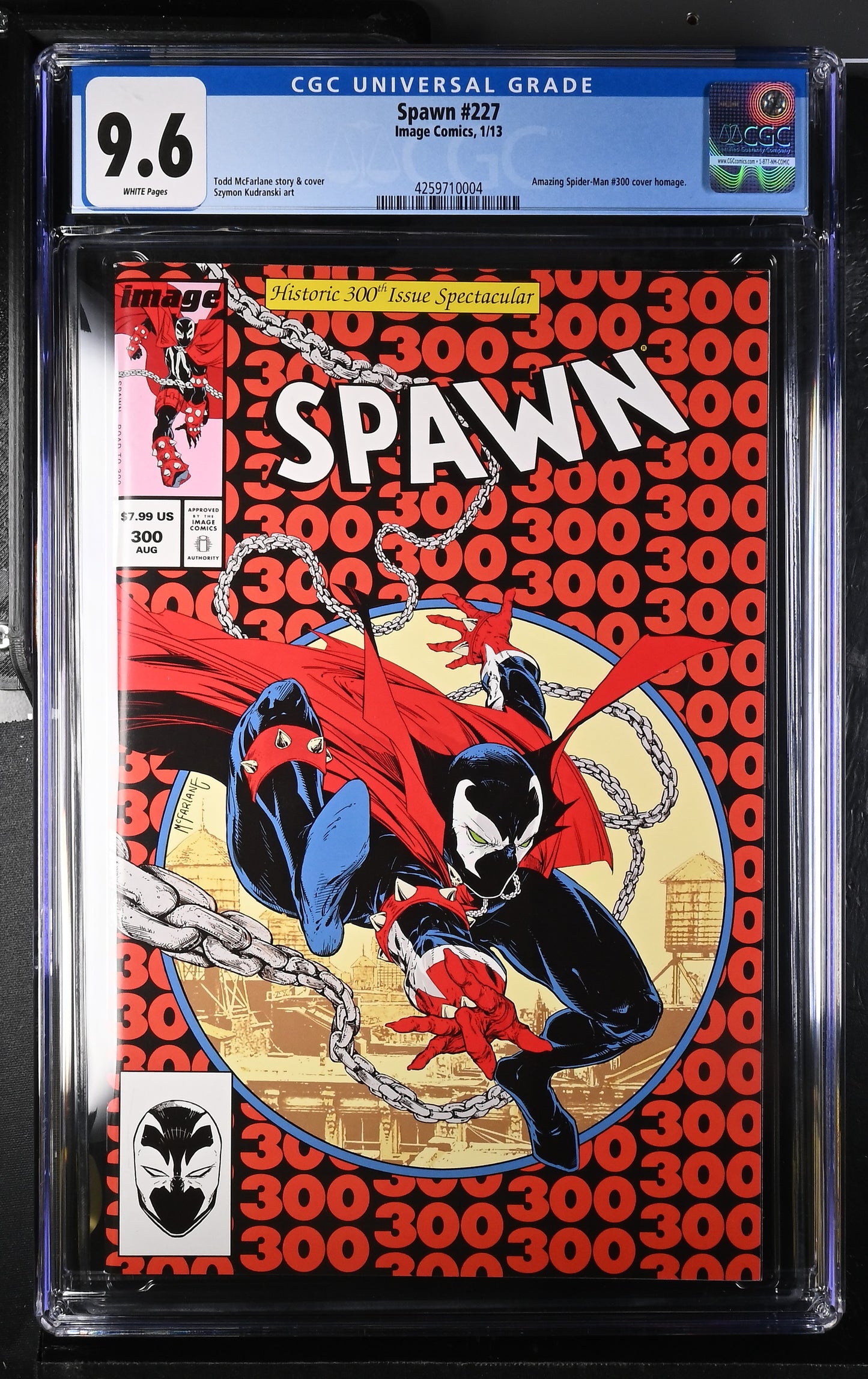 CGC 9.6 - Spawn #300 - 9/19 - Amazing Spider-Man #300 Homage Cover - Comic