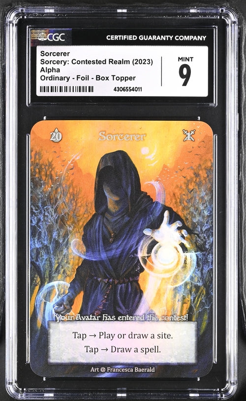 CGC 9 - Sorcerer Box Topper (Ordinary Foil) Alpha - Sorcery